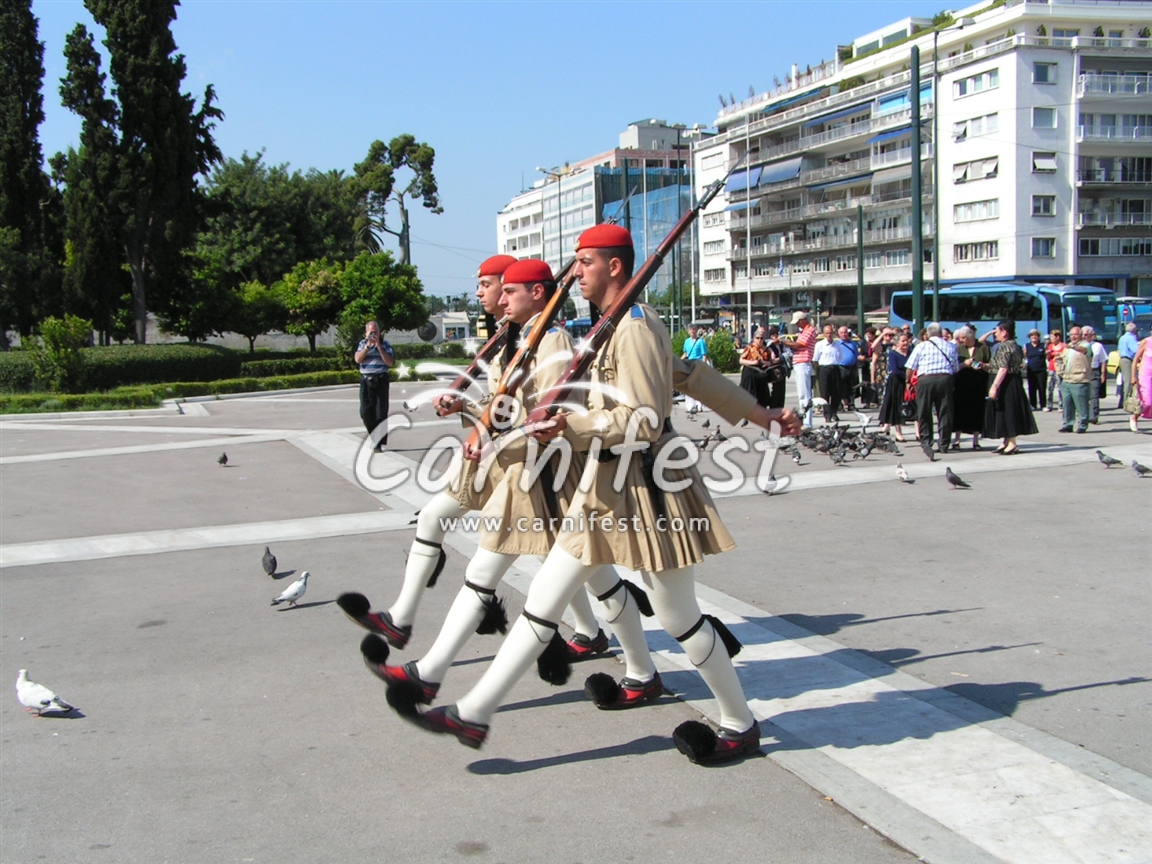 Soldiers guard at the Parliament Building in Athens - CarniFest Online © All Rights Reserved Soldiers guard at the Parliament Building in Athens - CarniFest Online © All Rights Reserved